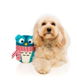 FuzzYard Christmas Owl Dog Toy (20cm) -Fuzzyard 9345719027360A 2