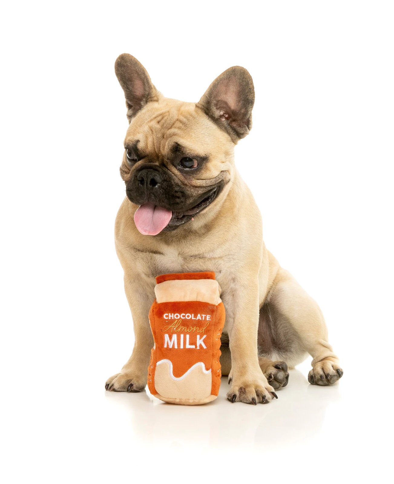 FuzzYard Soft Plush Dog Toy - Chocolate Almond Milk - Large (20cm) 6 FuzzYard Soft Plush Dog Toy - Chocolate Almond Milk - Large (20cm) - Image 4