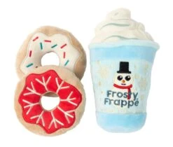 FuzzYard Frosty Frappe & Donuts Dog Toy - 3 Pack