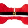 FuzzYard Furry Santa Bone Dog Toy - Red (30cm) -Fuzzyard 9345719049447A