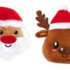 FuzzYard Santa & Reindeer Dog Toy - 2 Pack (16cm) -Fuzzyard 9345719049515A