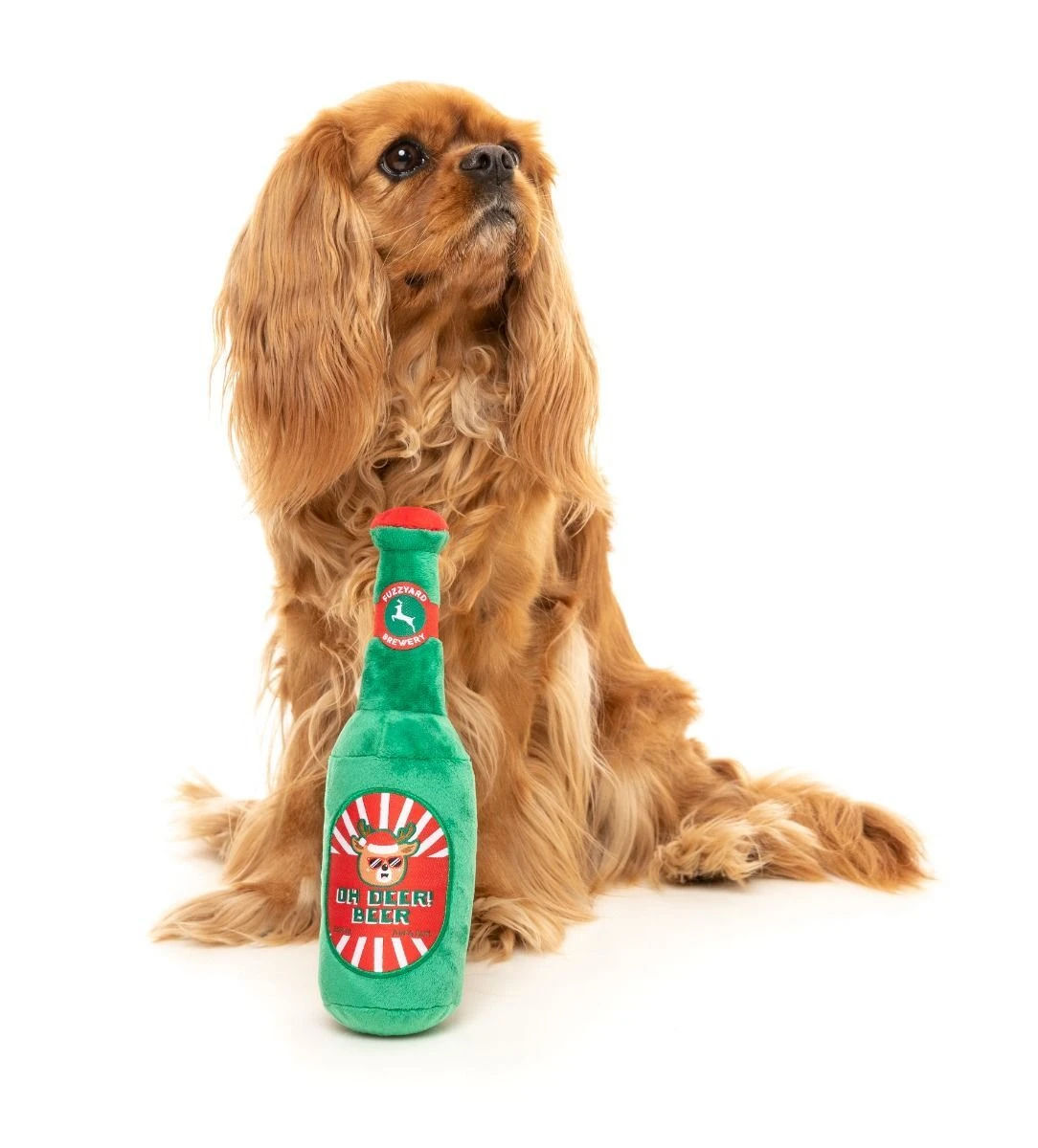 FuzzYard Oh Deer Beer! Dog Toy (22.8x6.8cm) 6 FuzzYard Oh Deer Beer! Dog Toy (22.8x6.8cm) - Image 4