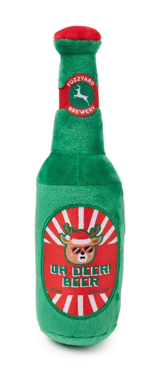 FuzzYard Oh Deer Beer! Dog Toy (22.8x6.8cm) 3 FuzzYard Oh Deer Beer! Dog Toy (22.8x6.8cm)