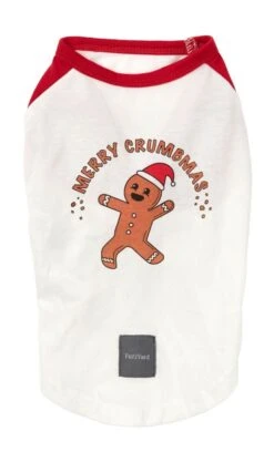 FuzzYard Merry Crumbmas Dog T-Shirt - Size 1 (26-29cm Long)