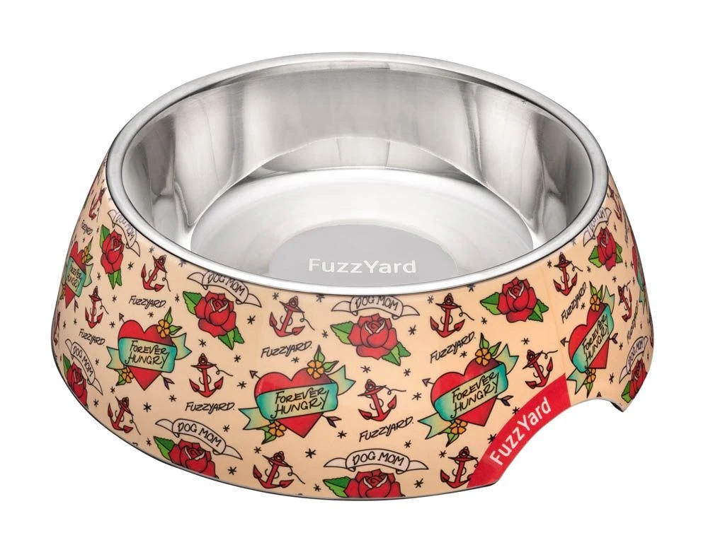 FuzzYard Easy Feeder Dog Bowl - Ink'd Up - Medium (400ml) 3 FuzzYard Easy Feeder Dog Bowl - Ink'd Up - Medium (400ml)