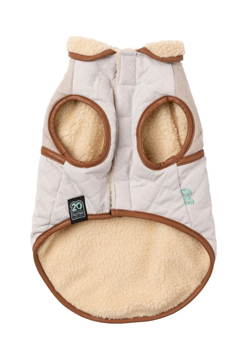 FuzzYard Dog Jacket - Ivanhoe - Ivory (Size 3) (35-38cm) 4 FuzzYard Dog Jacket - Ivanhoe - Ivory (Size 3) (35-38cm) - Image 2
