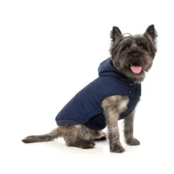 FuzzYard Dog Apparel Essential Padded Hooded Jacket Navy Size 4 ^+^ -Fuzzyard FuzzYard Dog Apparel Essential Padded Hooded Jacket Navy Size 4 6