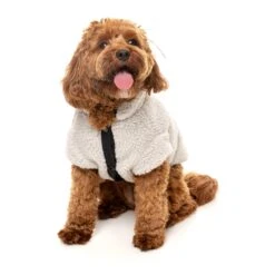 FuzzYard Dog Apparel Jacket Basecamp Stone Size 4 ^+^ -Fuzzyard FuzzYard Dog Apparel Jacket Basecamp Stone Size 4 3