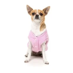 FuzzYard Dog Apparel Jacket Fleur Pink Size 4 ^+^