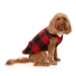 Fuzzyard -Fuzzyard FuzzYard Dog Apparel Jacket Lumberjack Red Size 3 2