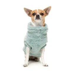 FuzzYard Dog Apparel Turtle Teddy 25 Sweater Arctic Blue Size 4 ^+^