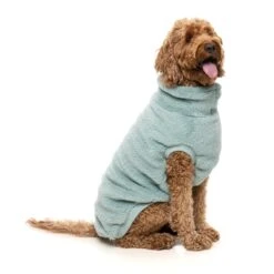 FuzzYard Dog Apparel Turtle Teddy 25 Sweater Arctic Blue Size 5 ^+^ -Fuzzyard FuzzYard Dog Apparel Turtle Teddy 25 Sweater Arctic Blue Size 5 7