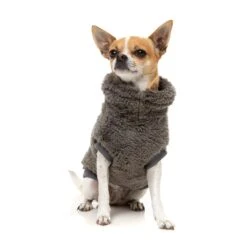 FuzzYard Dog Apparel Turtle Teddy 25 Sweater Gunmetal Grey Size 7 ^+^