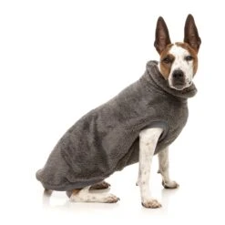 FuzzYard Dog Apparel Turtle Teddy 25 Sweater Gunmetal Grey Size 7 ^+^ -Fuzzyard FuzzYard Dog Apparel Turtle Teddy 25 Sweater Gunmetal Grey Size 7 4