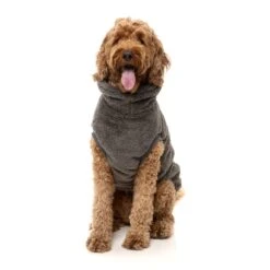 FuzzYard Dog Apparel Turtle Teddy 25 Sweater Gunmetal Grey Size 7 ^+^ -Fuzzyard FuzzYard Dog Apparel Turtle Teddy 25 Sweater Gunmetal Grey Size 7 5