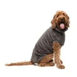 FuzzYard Dog Apparel Turtle Teddy 25 Sweater Gunmetal Grey Size 7 ^+^ -Fuzzyard FuzzYard Dog Apparel Turtle Teddy 25 Sweater Gunmetal Grey Size 7 6