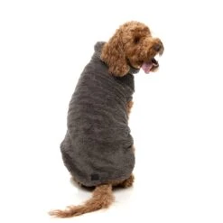 FuzzYard Dog Apparel Turtle Teddy 25 Sweater Gunmetal Grey Size 7 ^+^ -Fuzzyard FuzzYard Dog Apparel Turtle Teddy 25 Sweater Gunmetal Grey Size 7 7