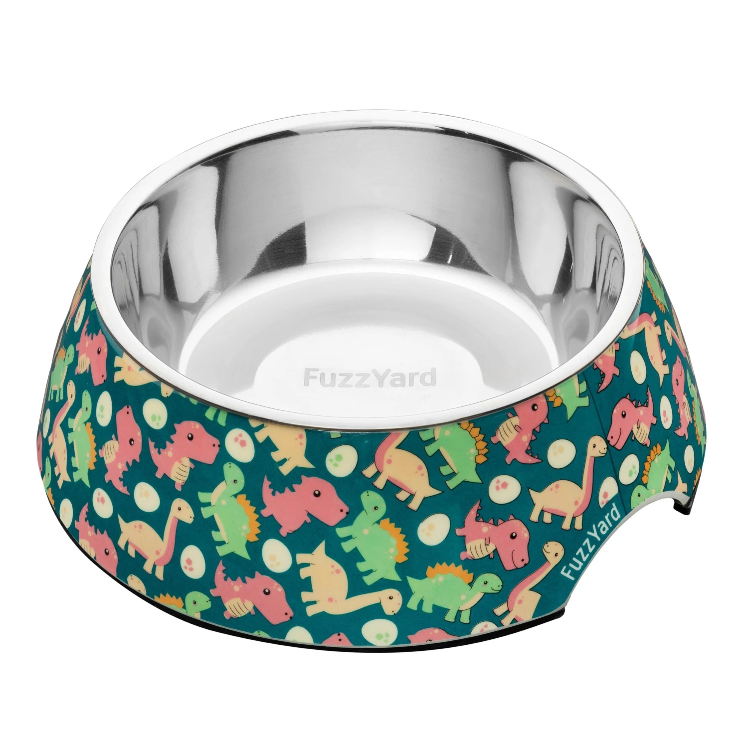 FuzzYard Dog Bowl Dinosaur Land Large 3 FuzzYard Dog Bowl Dinosaur Land Large