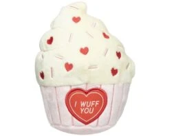 FUZZYARD DOG TOY I WUFF YOU CUPCAKE