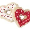 FUZZYARD DOG TOY HEART DONUT 2PK -Fuzzyard large 100000134843 FY DOG TOY HEART DONUTS 2PK
