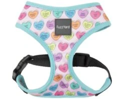 FUZZYARD DOG HARNESS CANDY HEARTS EXTRA LARGE